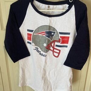 NFL Patriots Juniors Varsity Tee - Navy, White, and Red